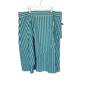 NEW Halogen x Atlantic-Pacific Kelly Striped Ruffle Skirt
